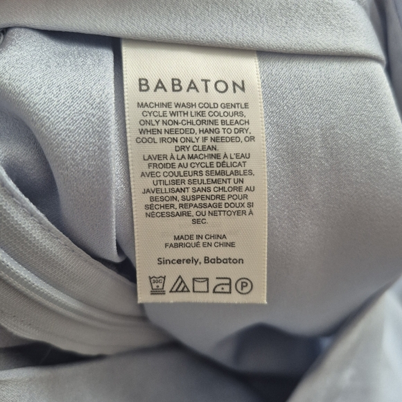 Babaton Aritzia Womens Preppy Pleated Light Blue A-Line Mini Skirt – Size 10 - Picture 5 of 6